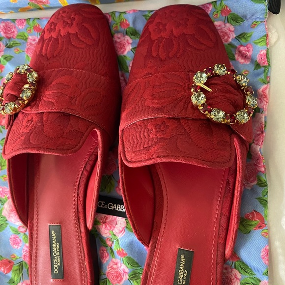 Preowned Dolce & Gabbana Red Slippers - Picture 4 of 6